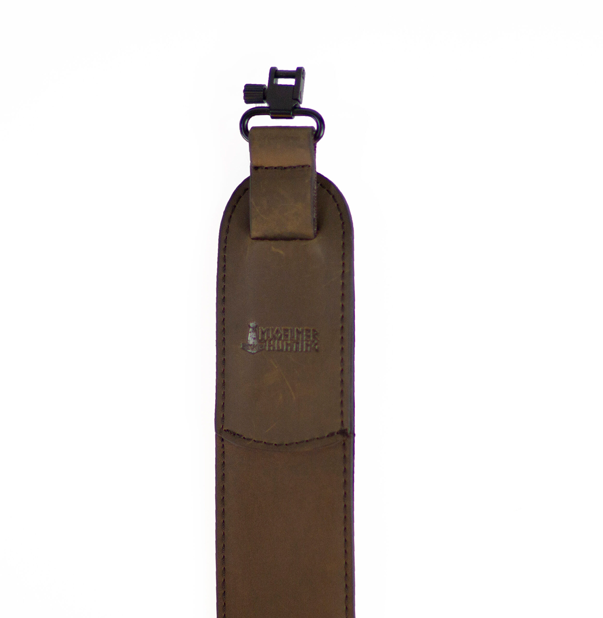 Gewehrriemen Leder/Neopren - braun - inkl. Riemenbügel abhnehmbar US