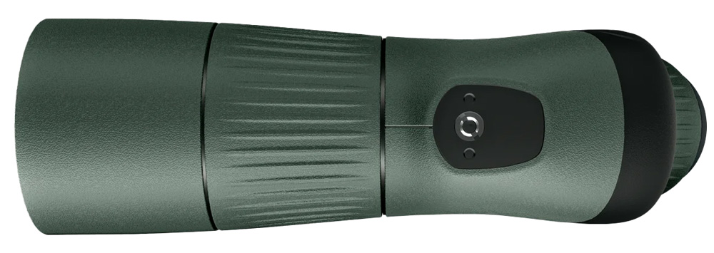 Die Unterseite des Swarovski Telescope AT Balance 18-45x65 Spektivs mit Gewinde zur Befestigung auf Stativen