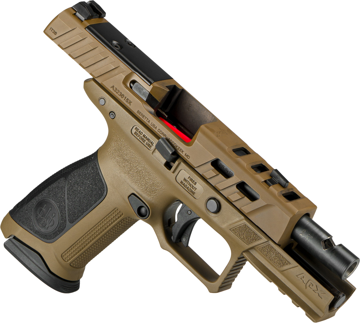 APX A1 Full Size Ported FDE 9mmLuger 19 Schuss