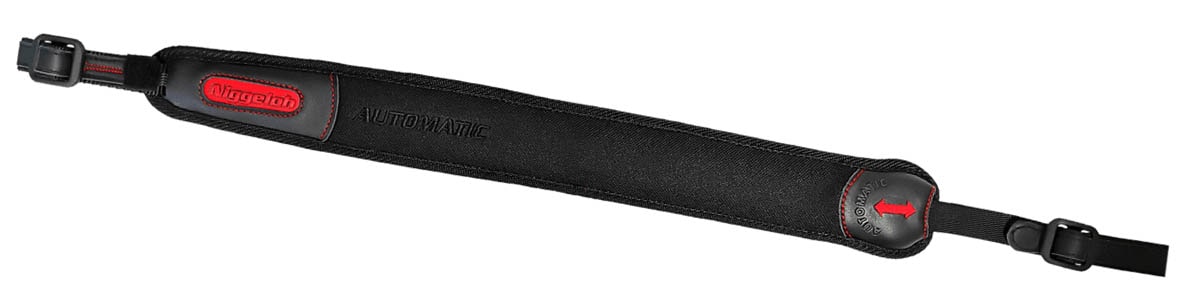 Gewehrriemen Automatic Neopren - Leder - Schwarz