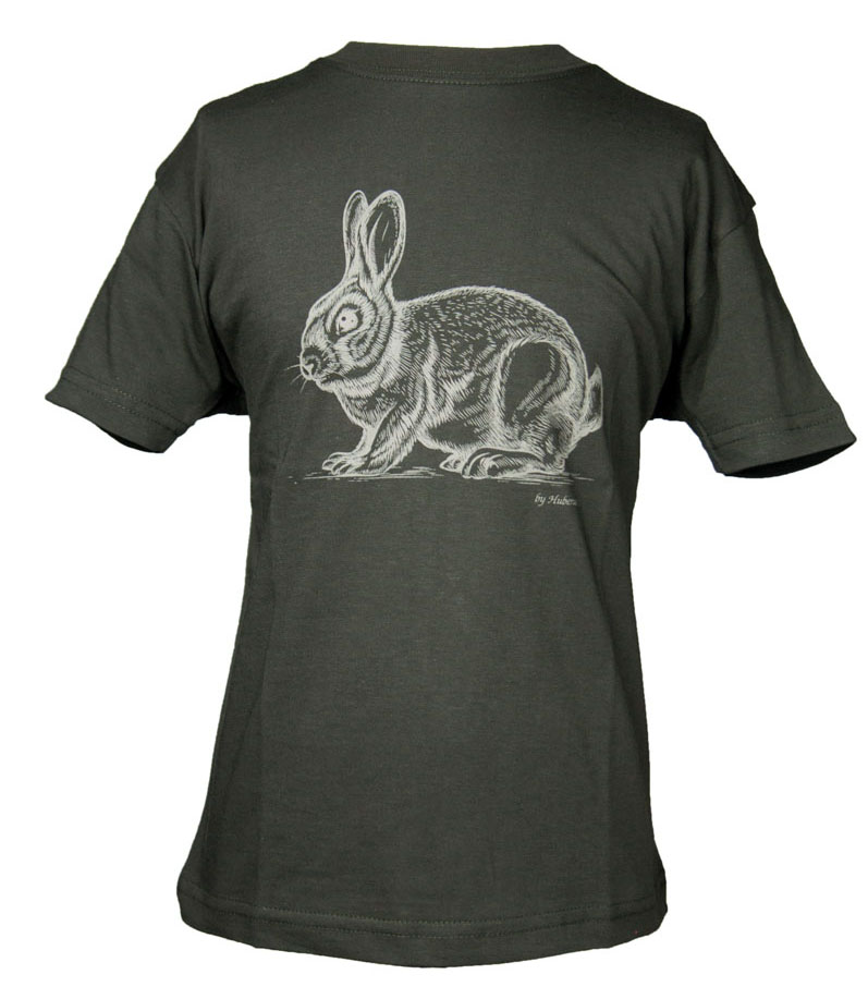 Hubertus T-Shirt Kaninchen Oliv vielseitig einsetzbar