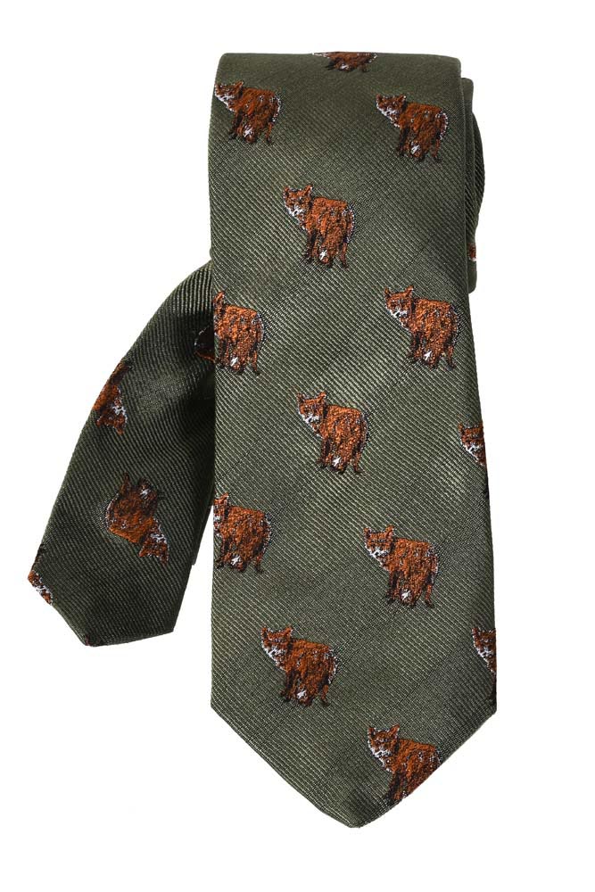 Krawatte Fuchs  Oliv