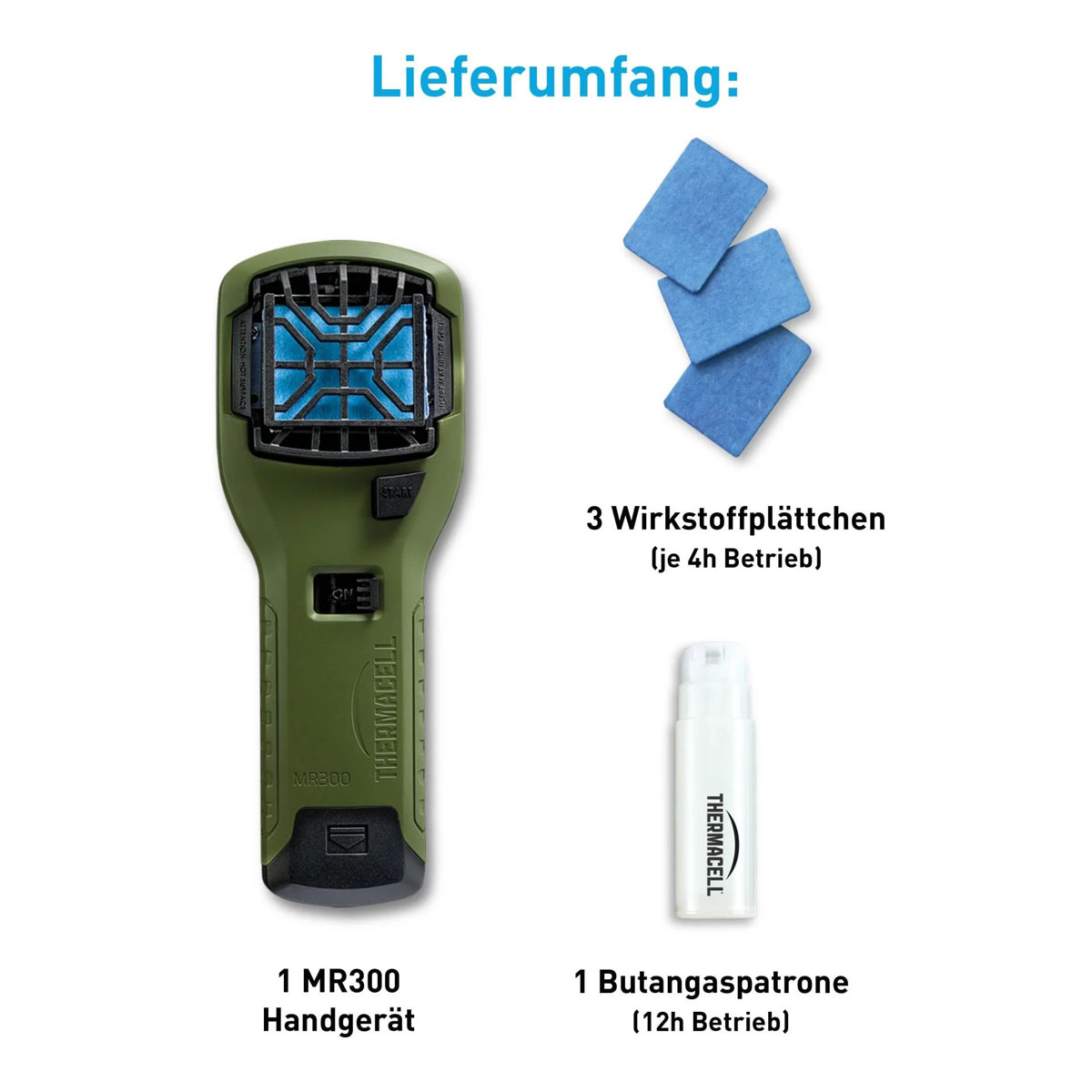 Thermacell Mückenabwehr Handgeraet MR-300G mit Wirkstoffplättchen, Detail