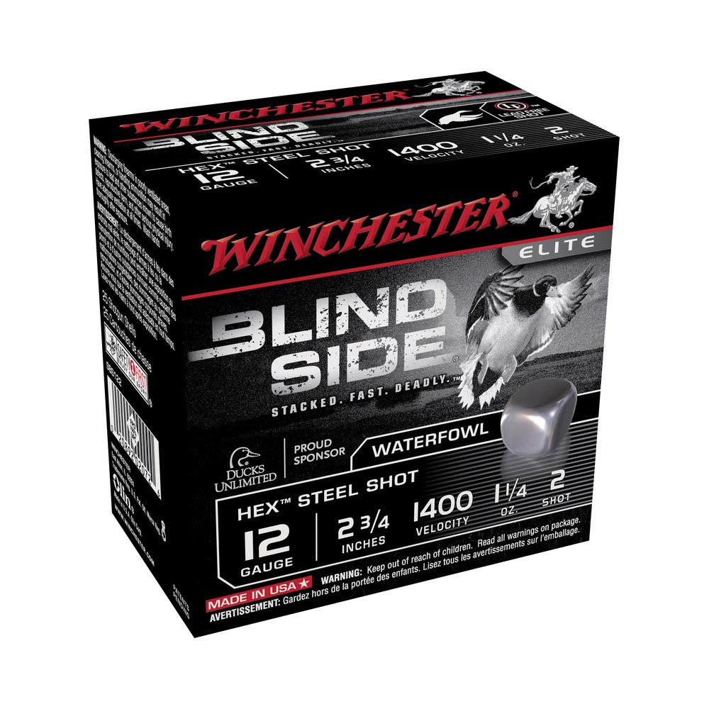 Winchester Winchester 12/70 Blind Side 3,1 mm – 35 g Ideal für Niederwild- und Gewässerjagden Optimalere Nutzung des Choke-Effekts Erhöhter Wirkungsbereich