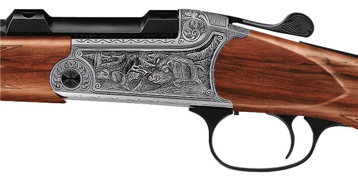 K95 Luxus .308Win SHK:4 LL52cm / mit Visierung / Gravur: links-Schwarzwild & rechts-Rehwild
