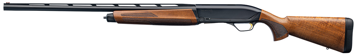 Browning Maxus 2 Hunter, Bild von Links, Selbstladeflinte mit Holzschäftung, Ventilierte Schiene