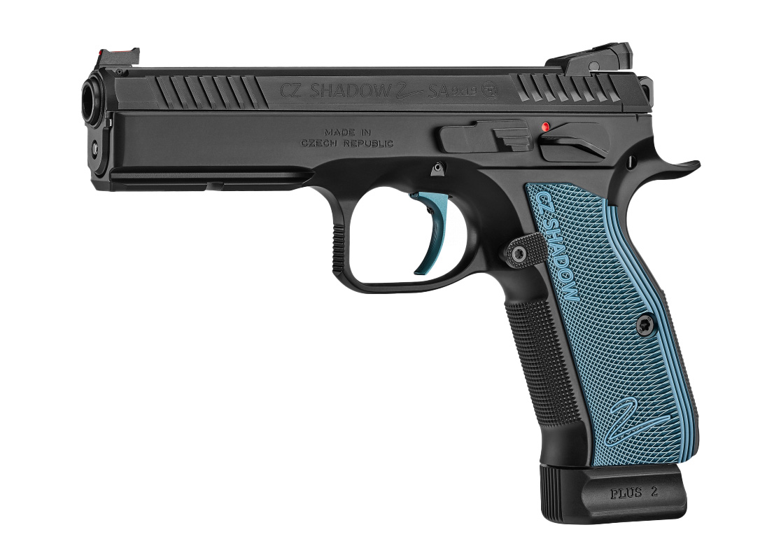 75 Shadow 2 9mmLuger Schwarz/Blau 19 Schuss - 2 Reservemagazine Single Action
