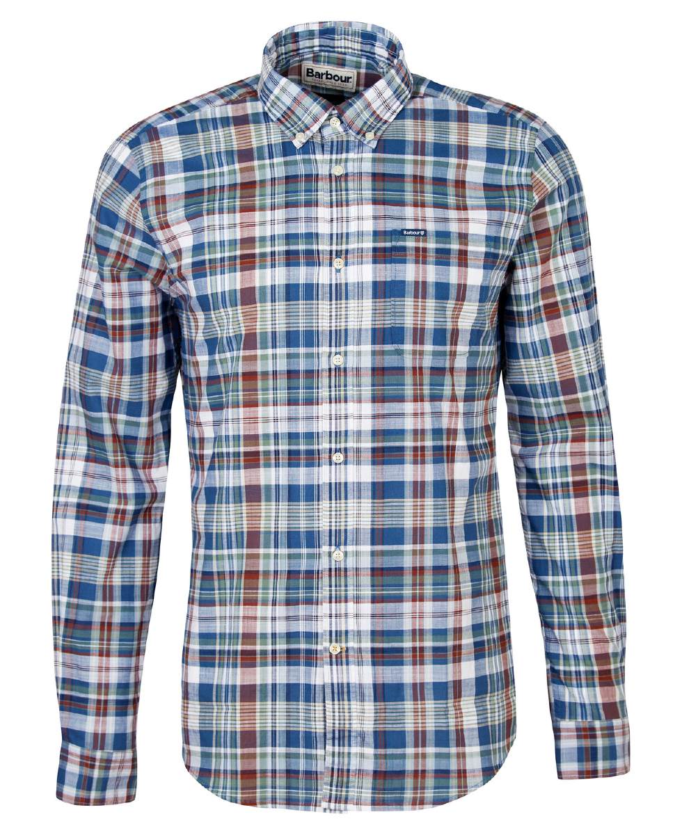 Barbour Hemd Seacove Tailored modernes Herrenhemd mit Karomuster, Button-Down-Kragen und Brusttasche