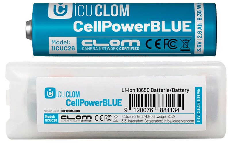 Akku Blau 2600 mAH 18650