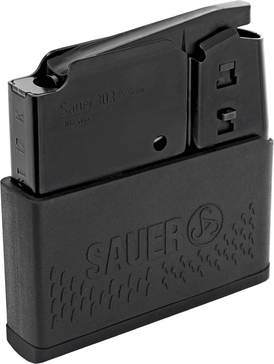 Sauer Magazin S303  matt schwarz - Gummiarmierung