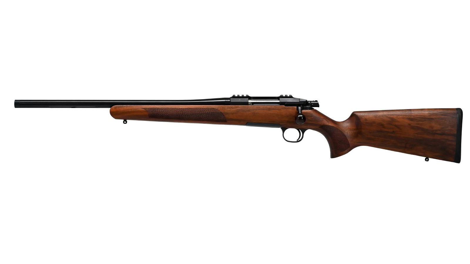 Steel Action Hunting Short/Medium  Hochfester Stahl  Holzschaft Klasse 2 Integrierte Picatinny-Schiene und verstellbarer Abzug  für Linksschützen