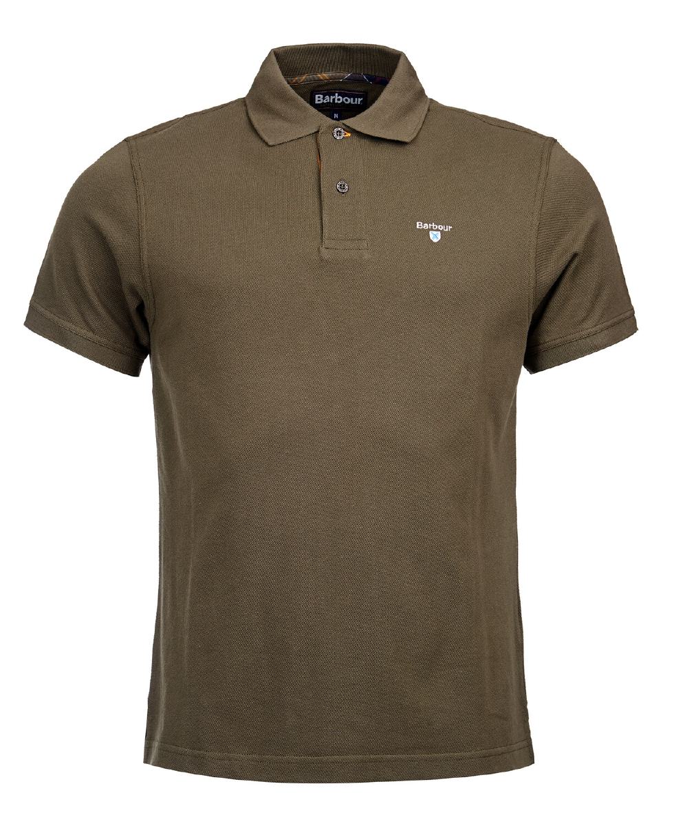 Barbour Polo-Shirt  Tartan Pique Polo klassisches Herrenpoloshirt mit dezentem Barbour-Logo auf der Brust