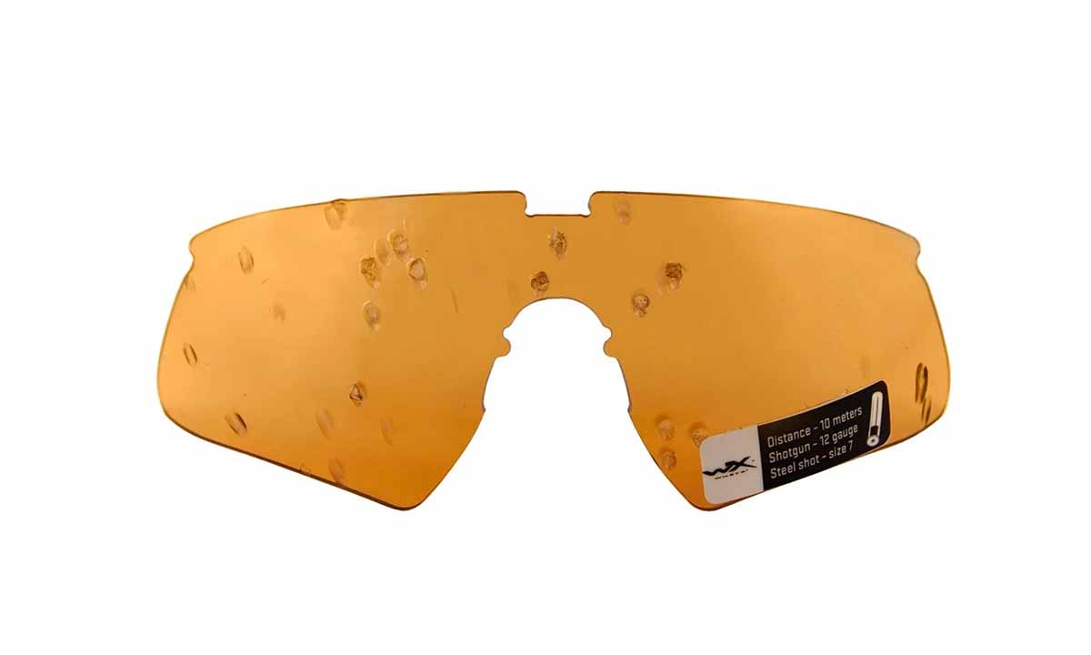 Schießbrille Saber Advanced Glas: helles orange: matt schwarz
