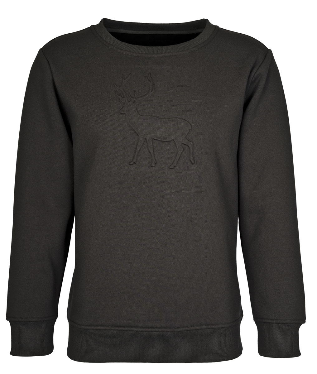 Das sportlich-elegante Sweatshirt mit attraktivem Hirsch-Motiv, gehört in jeden Jäger-Kleiderschrank.