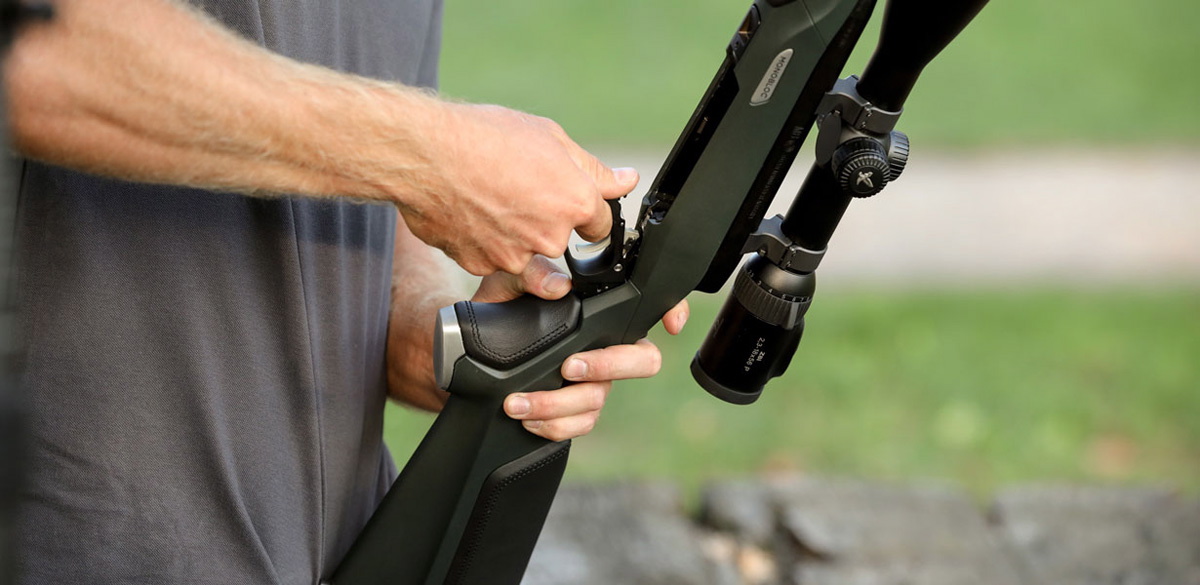 Monobloc .308Win Grün LL56cm / M15x1 / ohne Visierung Ledereinlage Schwarz