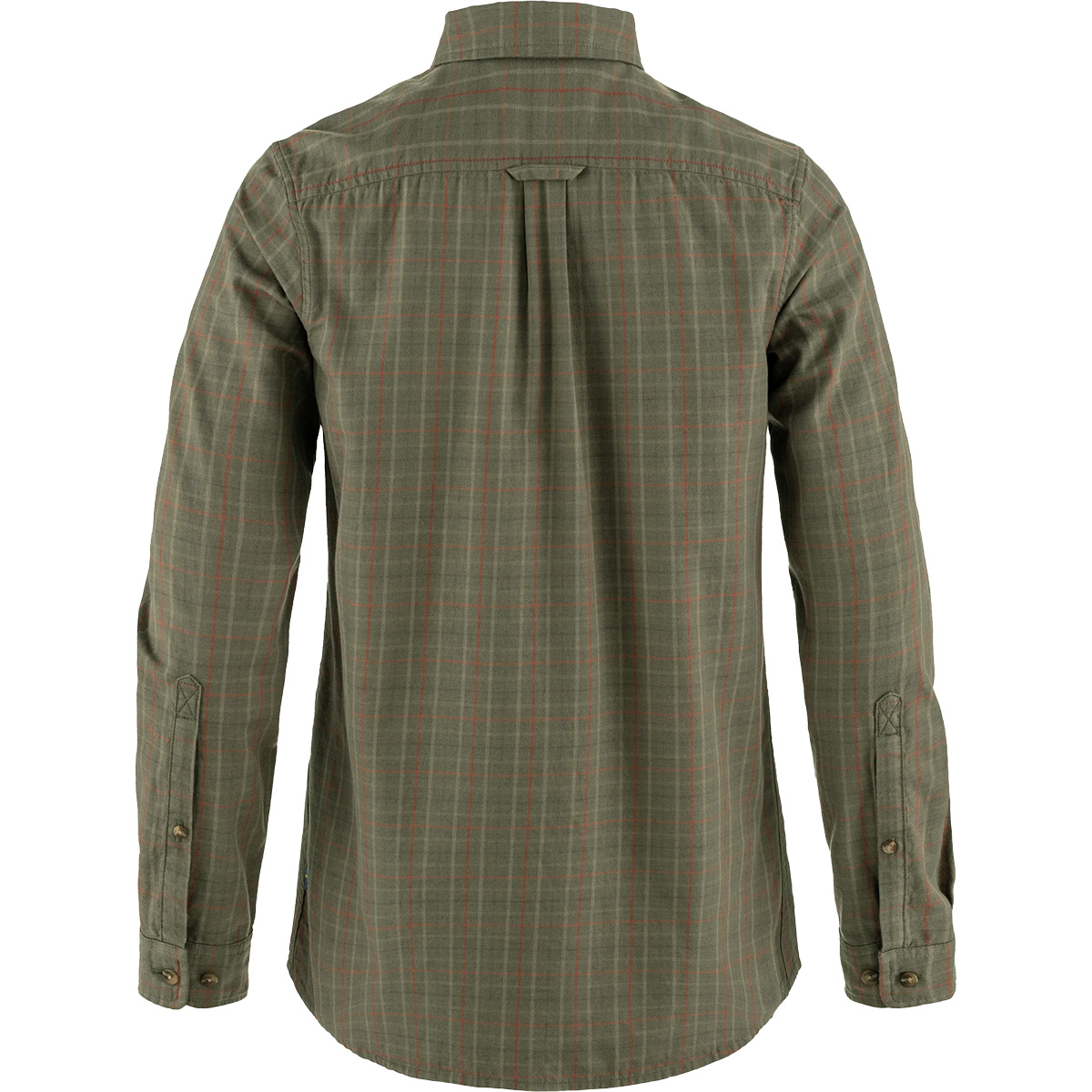 Die Bluse Sörmland Lite Flannel Laurel Green - Light Olive von Fjäll Räven, Rückenansicht