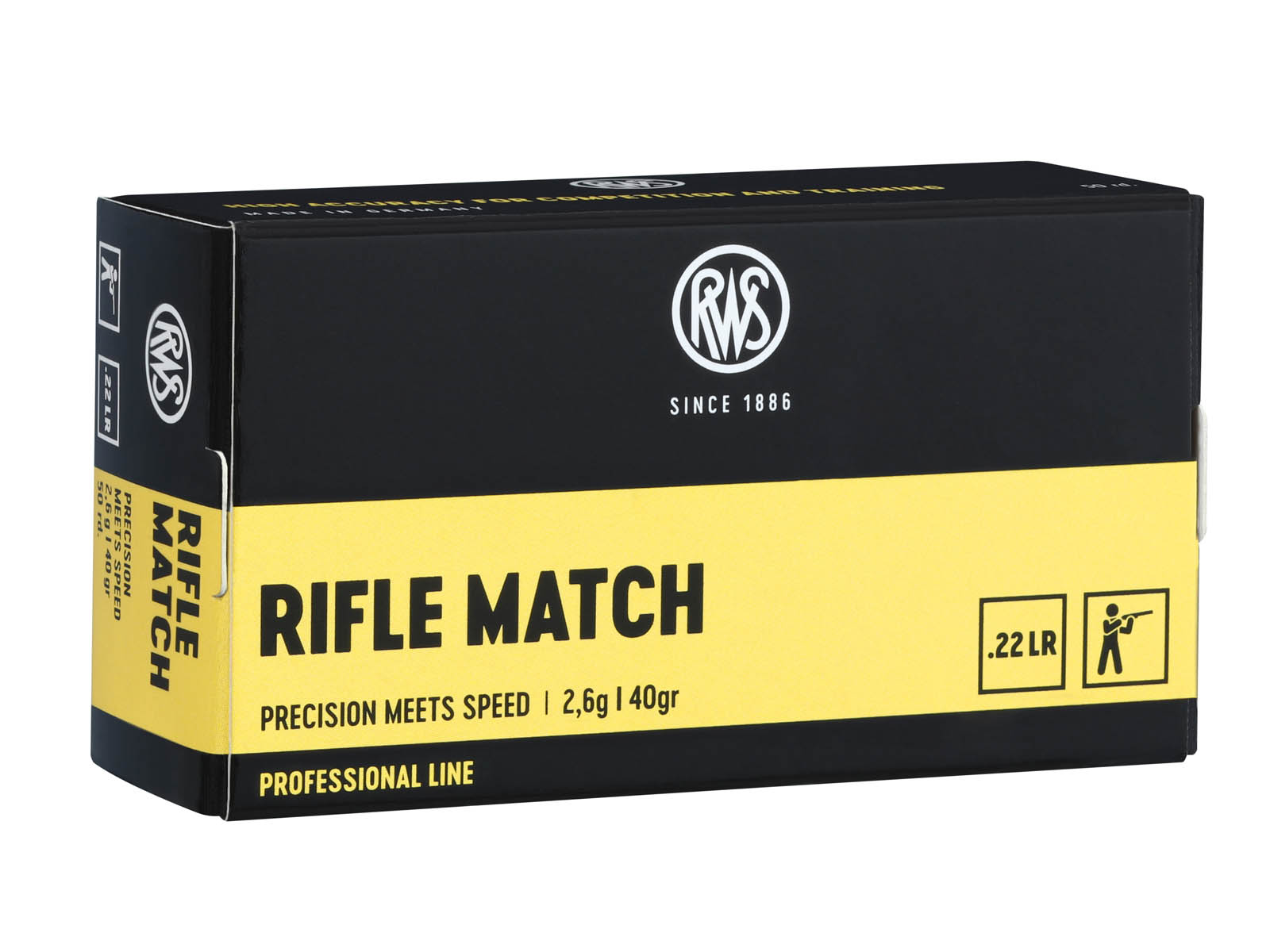 RWS .22lr Rifle Match 2,6g - 40gr. - konstante Präzision für Training und Wettkampf 