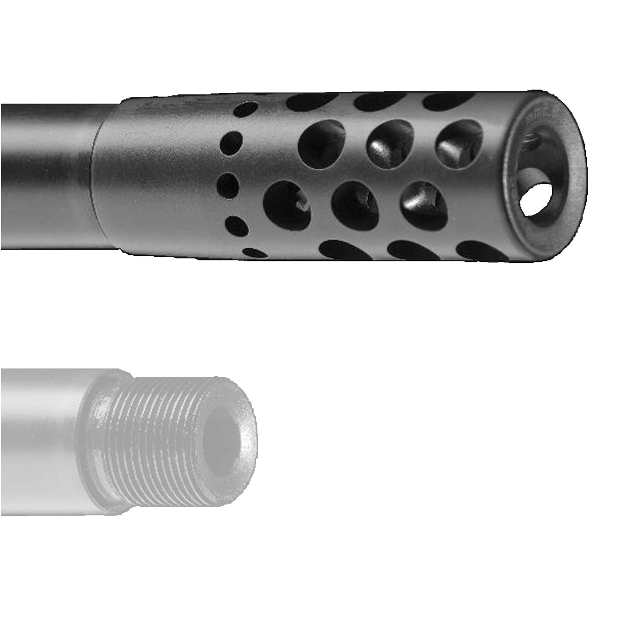 Blaser Mündungsbremse Dual-Brake M17x1  reduziert Rückstoß um 35-50 %  verhindert Hochschlagen der Waffe  vermindert Mündungsfeuer 