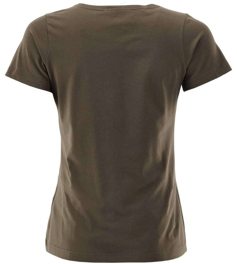 T-Shirt Rundhals Strass von OS Trachten, Rückseite Damen T-Shirt in oliv