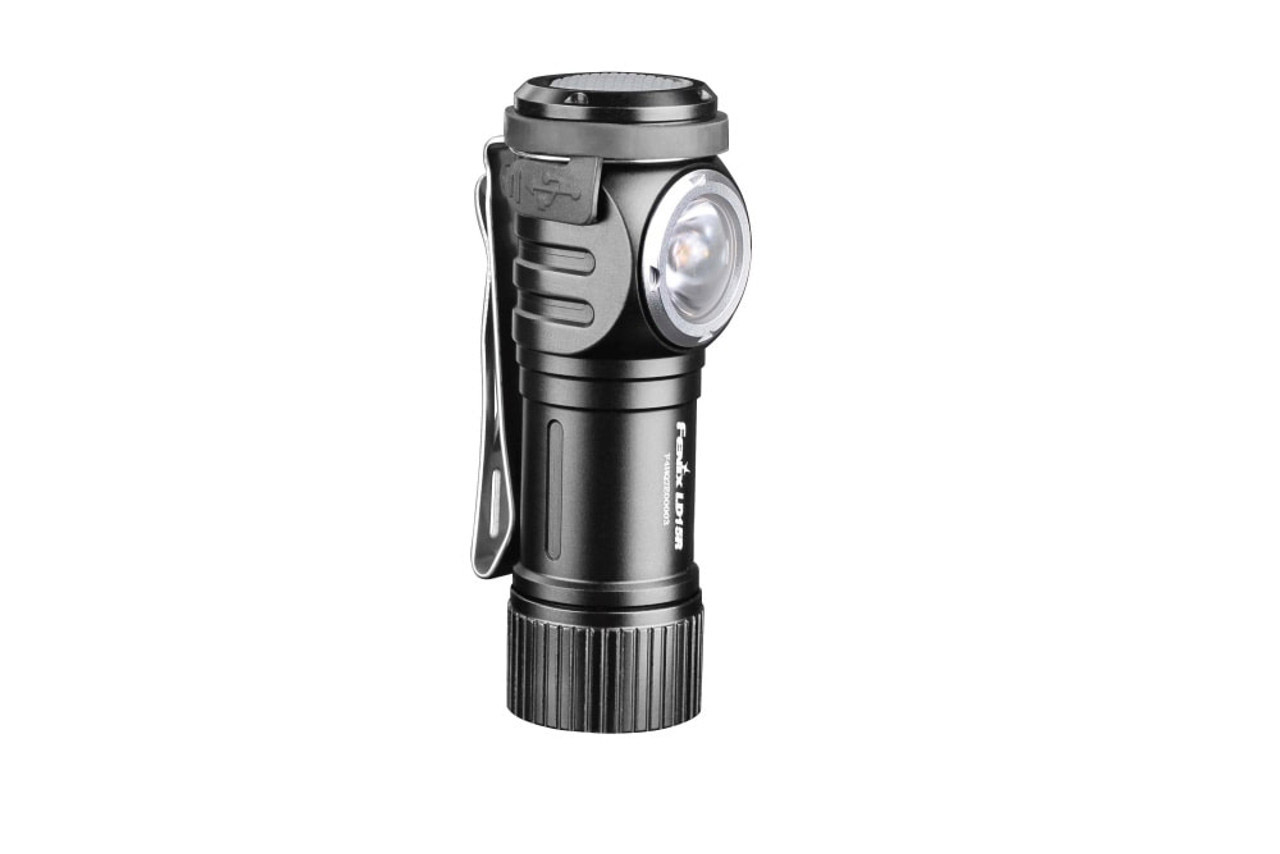 Taschenlampe LD15R Kompakte Winkeltaschenlampe mit 4 Stufen weißem und zusätzlichem rotem Licht.