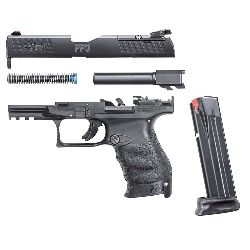 Walther Pistole PPQ Q4  Quick-Defense-Abzug  Vielseitiges Design  Robustes Polymer-Griffstück 