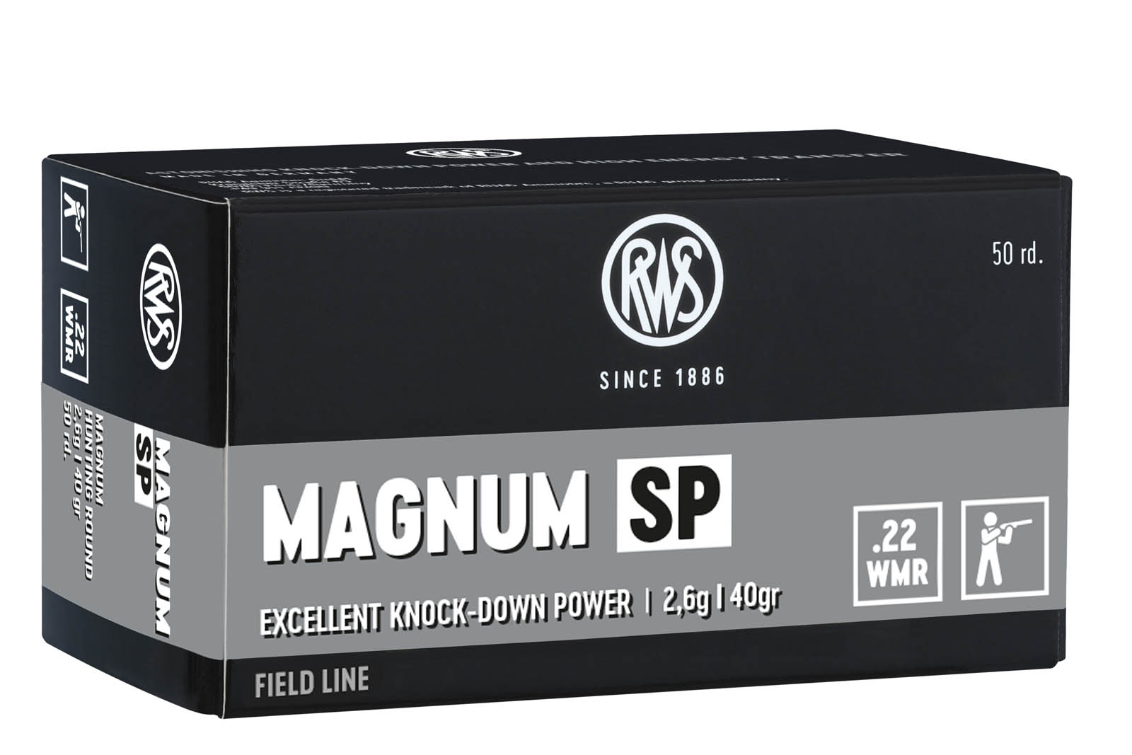 RWS .22WinMag Magnum SP 2,6g - 40gr - Unvergleichliche Wirkung durch die sehr hohe Energieabgabe im Wildkörper