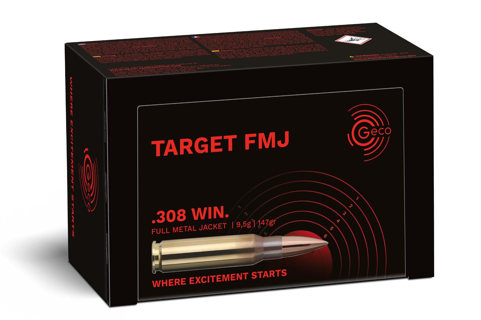  Geco .308Win Target FMJ 9,5g - 146gr - kosteneffiziente und präzise Munition für Schützen mit einer hohen Trainingsintensität