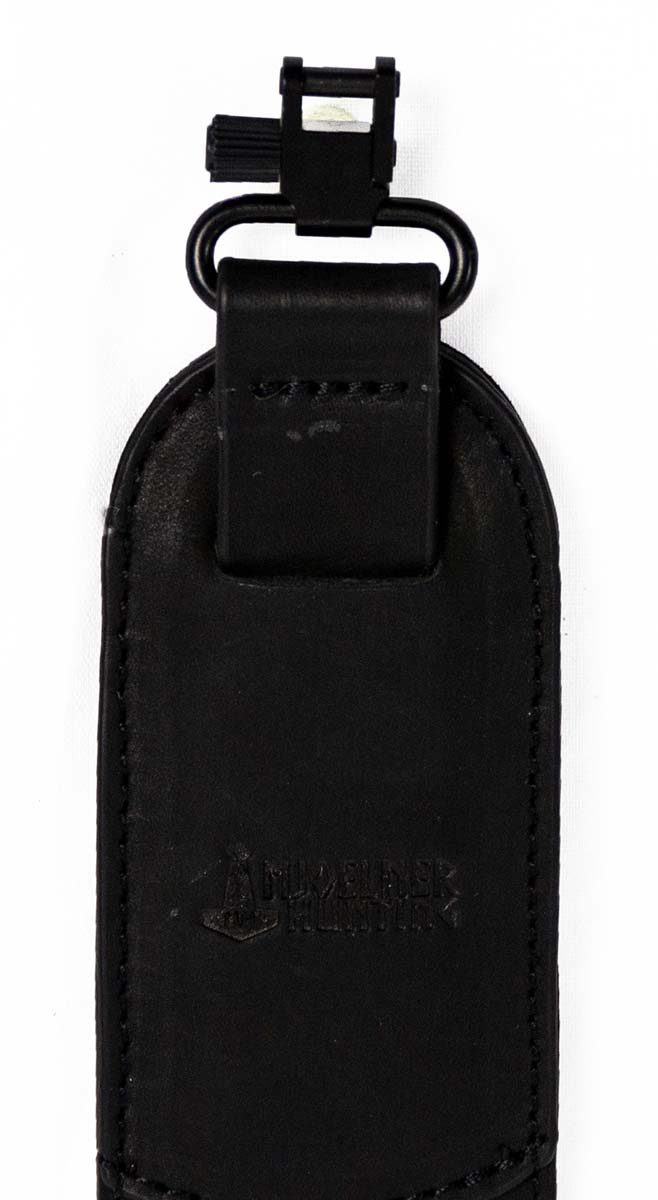 Gewehrriemen Leder/Neopren - schwarz - inkl. Riemenbügel abnehmbar US