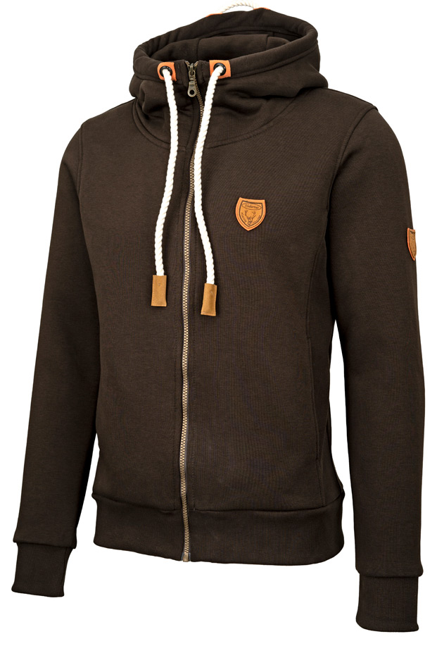 hubertus hunting hoody oliv braun schraeg vorn moderne optik mit funktionalen details fuer waidmaenner