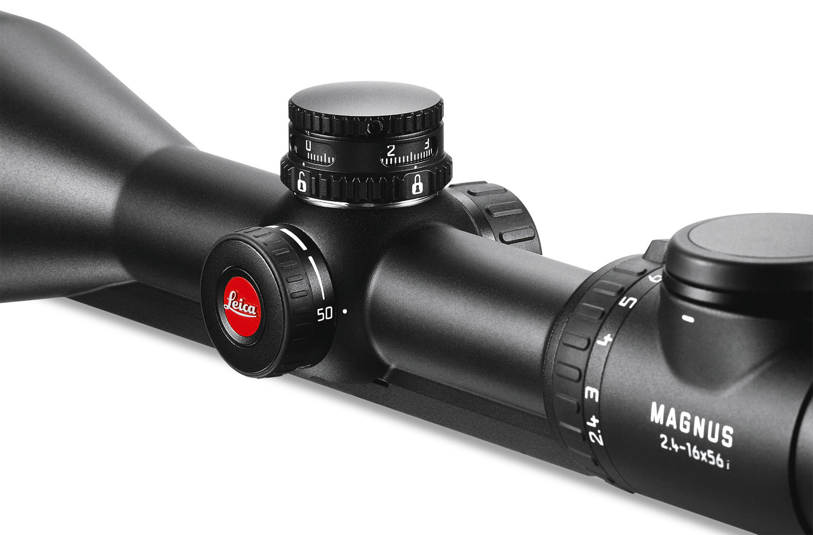 Zielfernrohr Leica Magnus 2,4-16x56i, Detailansicht Ballistikturm