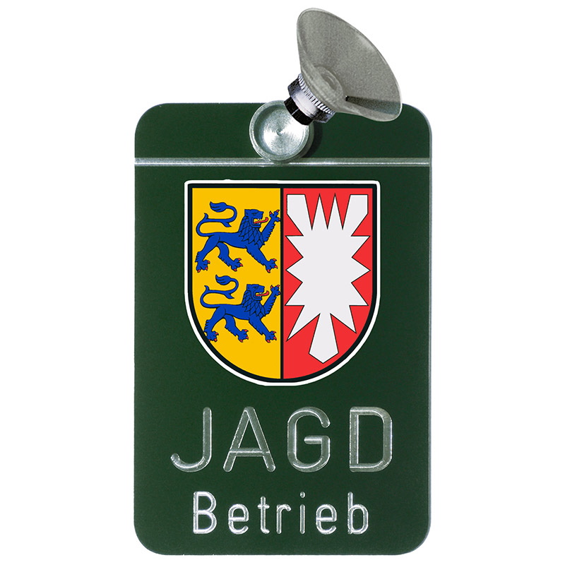 Autoschild - Jagdbetrieb  Aluminium Schleswig-Holstein