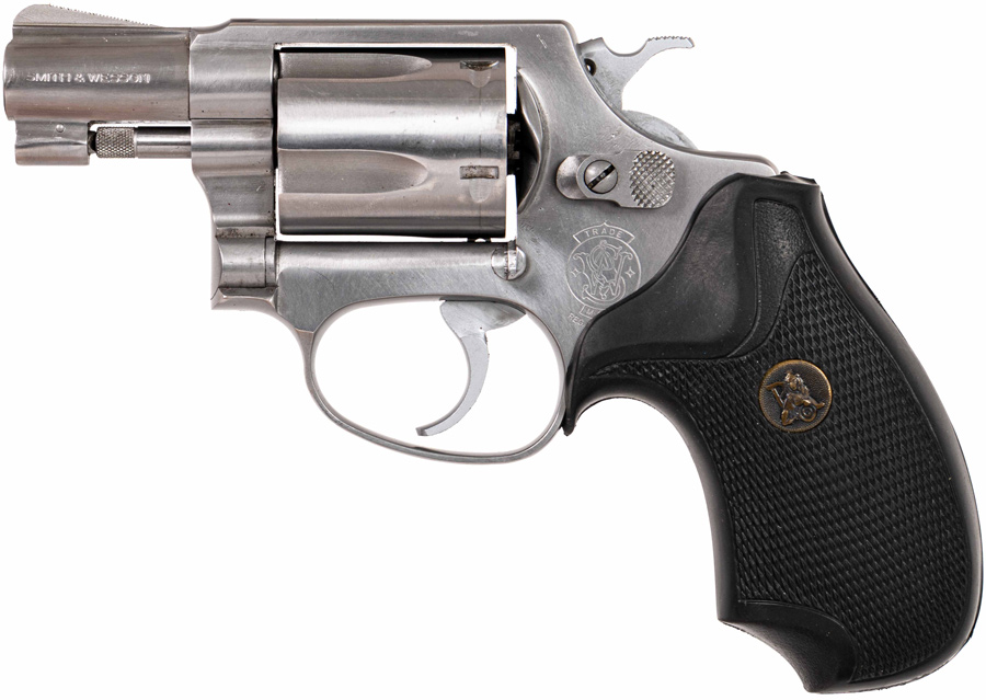 Mod. 60 .38Special , Lederholster , LL: 1,85 Zoll, Gummigriffschalen