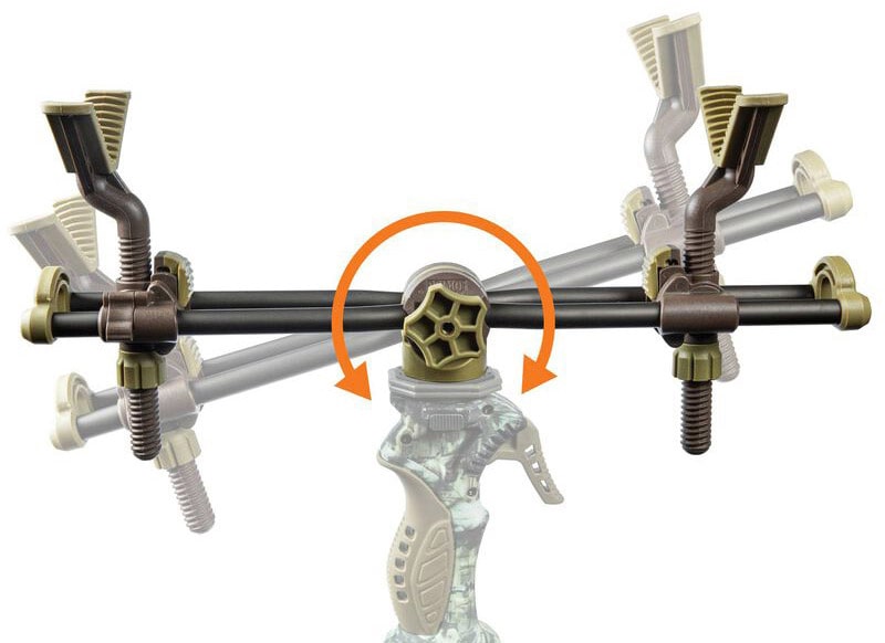 Zielstock Trigger Stick Zubehör 2 Punkt Gewehrauflage mit Adapter