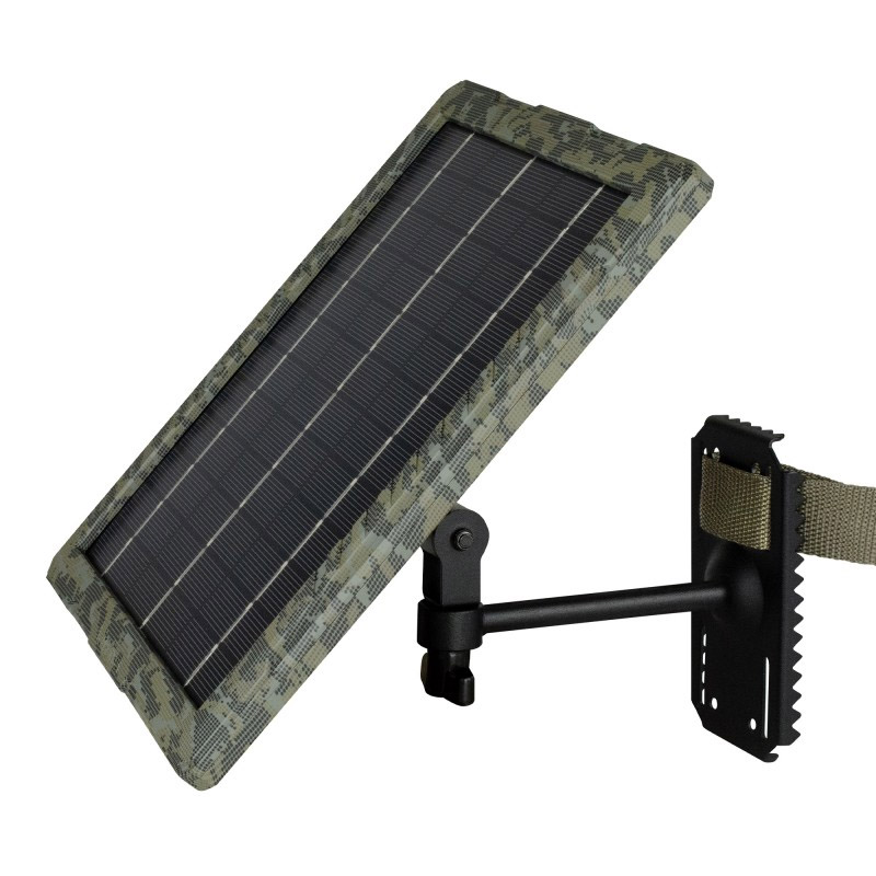 ICU Solarpanel Sun Solarpanel 5,4 W Solarpanel mit Tarnmuster zum Aufladen der Wildkamera-Akkus.