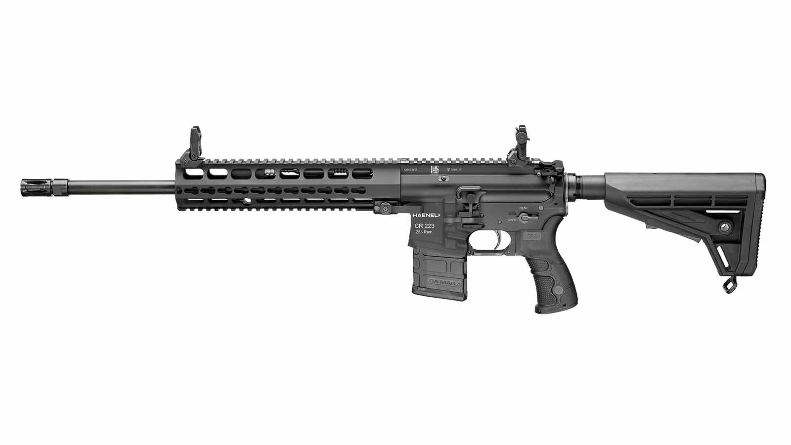 CR 223 .223Rem schwarz LL32cm (12,5'') / mit Visierung / Langer Handschutz / Matchabzug