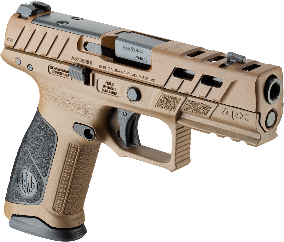 APX A1 Full Size Ported FDE 9mmLuger 19 Schuss