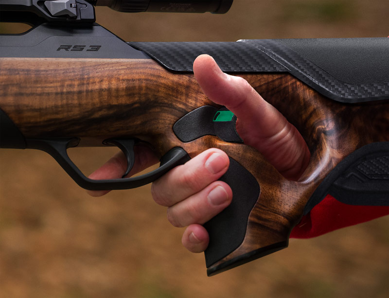 Walther RS3 Heritage Sevenstar, Ansicht auf den Griff und die intuitive Spannung im Daumenlauf