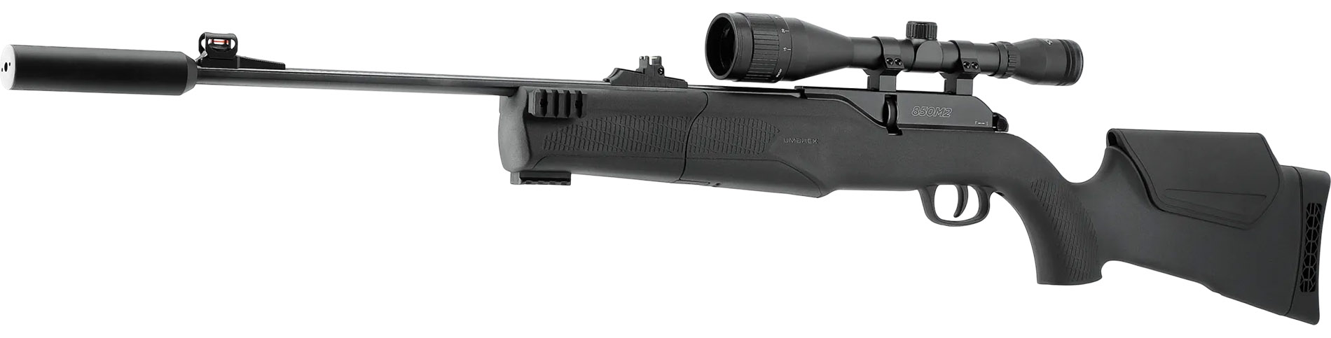 umarex 850 m2 target kit schraege frontansicht von links mit zubehoer und optik