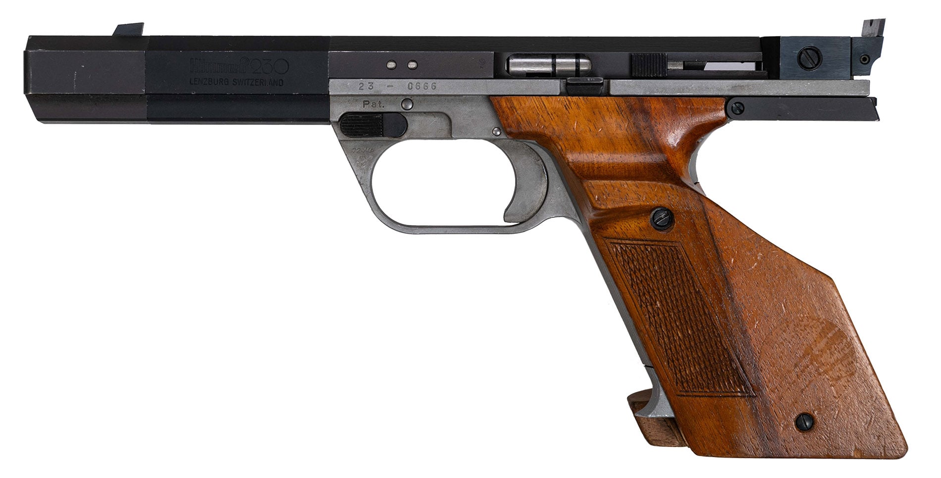 Mod. 230 .22Short , verstellbarer Match-Griff, verstellbare Sport-Visierung, LL: 6 Zoll