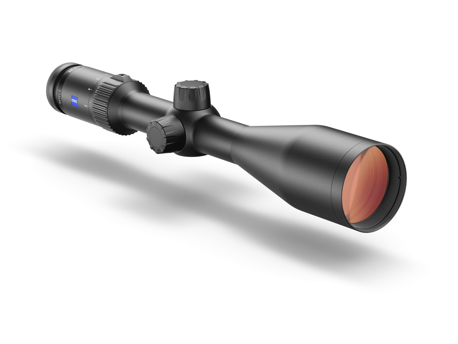 Zeiss Conquest V4 - 3-12x56, schräge Vorderansicht