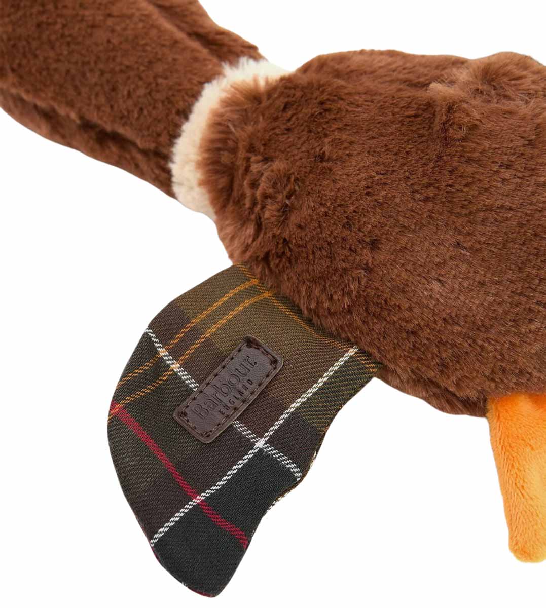 Barbour Hundespielzeug Fliegende Ente Detail Logo auf Flügel