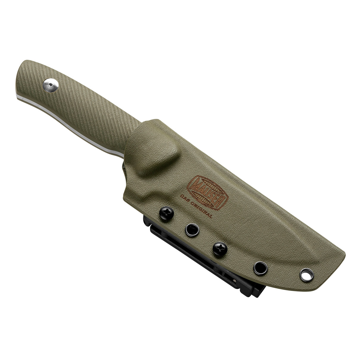 Mauser Messer  m. Kydex-Scheide  Full-Tang-Vollerl-Bauweise  14C28N Stahl Massive G10 Polymer-Griffschalen 