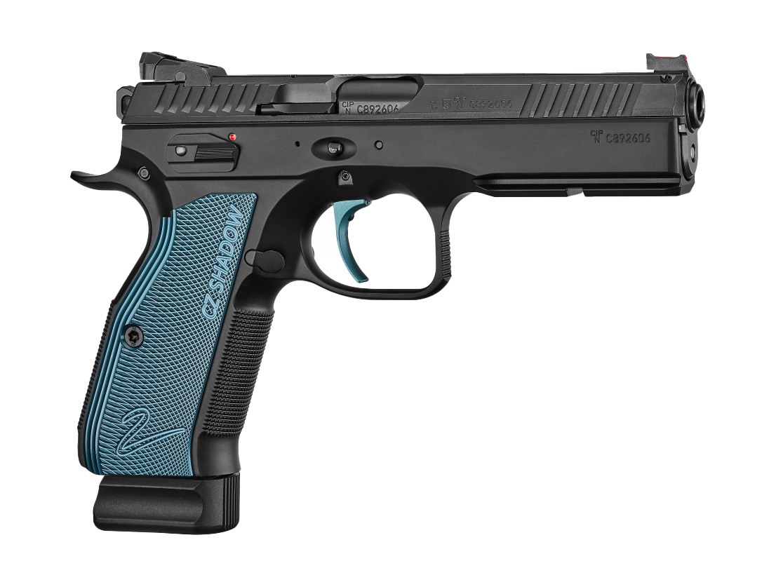 75 Shadow 2 9mmLuger Schwarz/Blau 19 Schuss - 2 Reservemagazine Single Action