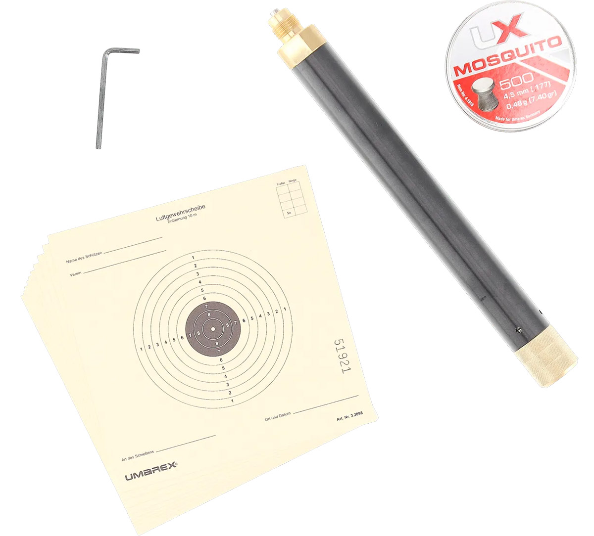 zubehoer des umarex 850 m2 target kit mit zweibein co2 kapseln zieleinrichtung und magazin