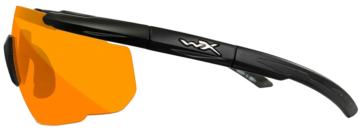 Schießbrille Saber Advanced Glas: helles orange: matt schwarz