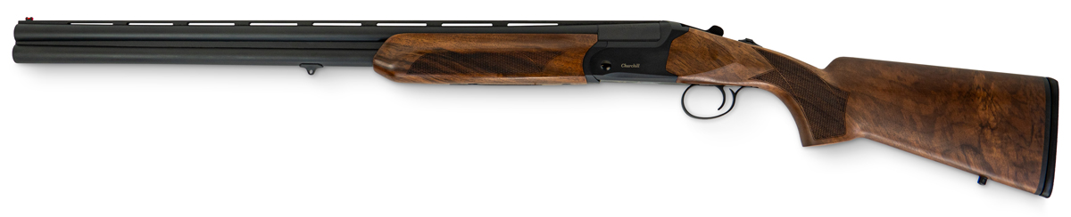 akkar churchill 812e hunting black linke seite moderne halbautomatische jagdflinte mit schwarzem schaft
