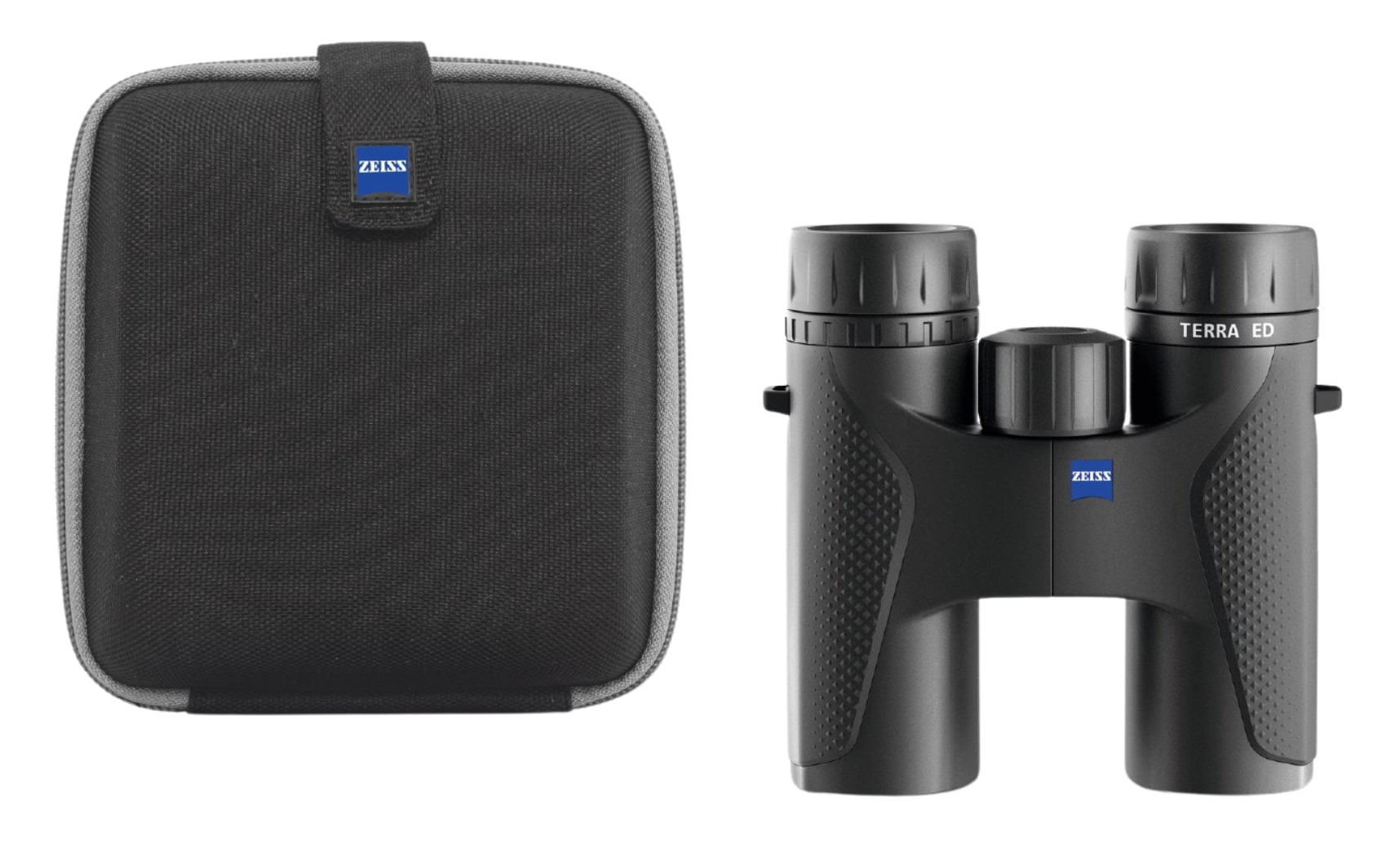 Das Fernglas Terra ED 10x32 in Schwarz von der Carl Zeiss AG mit Tasche