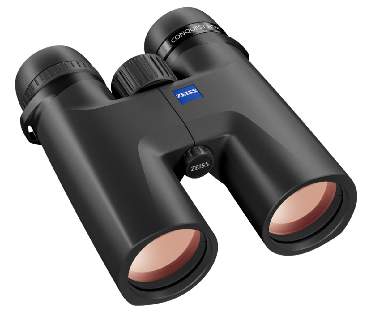 zeiss conquest hdx 10x42 fernglas schräge frontansicht von rechts ideal fuer outdoor und jagd