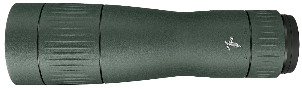 Spektiv Swarovski Telescope ST Balance 14-35x50 in der Draufsicht von Oben auf das Teleskop mit Geradeeinblick