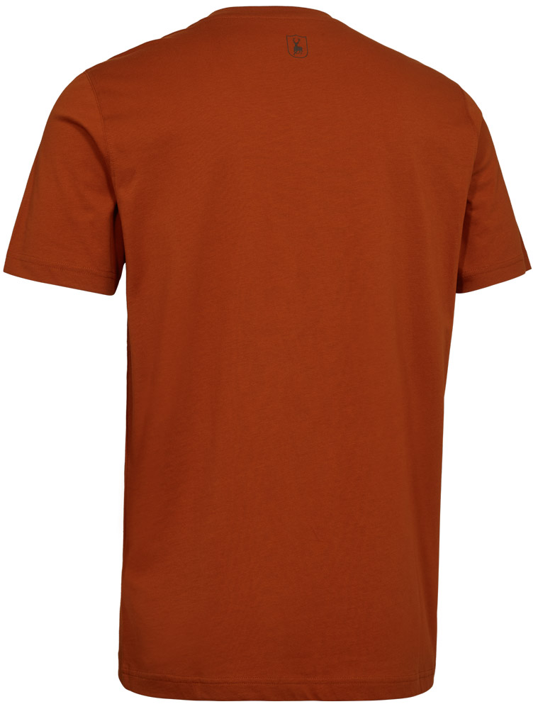 T-Shirt Weston von Deerhunter in dunklem Rot, Rückenansicht des T-Shirts der Big Five